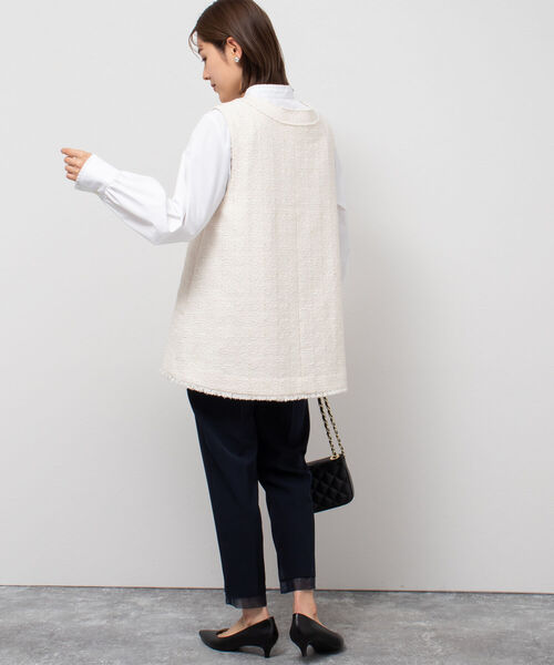 NOLLEY’S（ノーリーズ）の「衿フリルシャツ（シャツ/ブラウス・レディース・サックスブルー/ブルー系その他3/オフホワイト・36/38）」の7枚目の写真