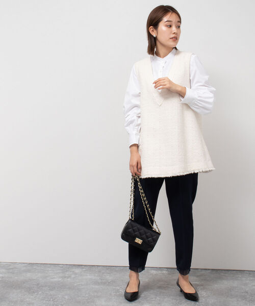 NOLLEY’S（ノーリーズ）の「衿フリルシャツ（シャツ/ブラウス・レディース・サックスブルー/ブルー系その他3/オフホワイト・36/38）」の8枚目の写真