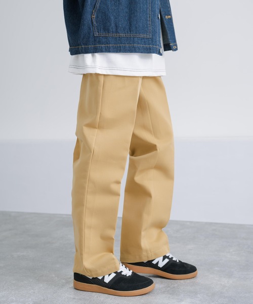 Rocky Monroe(ロッキーモンロー)の「ヘビーツイル シャーリング センタープレスイージーバギーパンツ(スラックス・メンズ・グリーン/オレンジ/ベージュ/ブラック・M/L/LL)」の10枚目の写真