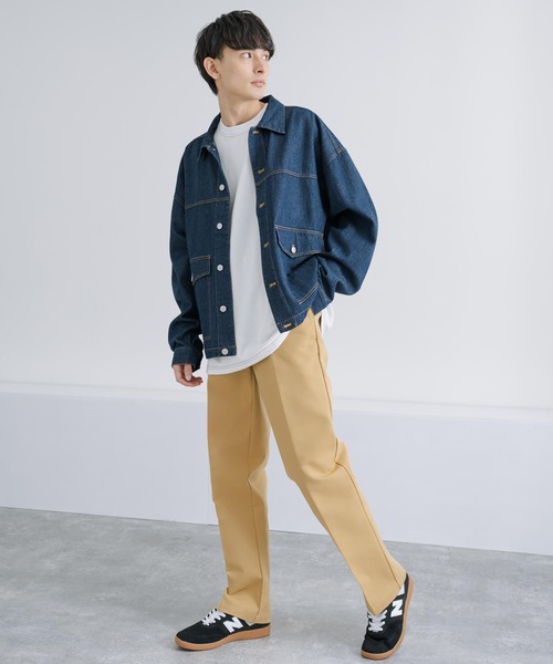 Rocky Monroe(ロッキーモンロー)の「ヘビーツイル シャーリング センタープレスイージーバギーパンツ(スラックス・メンズ・グリーン/オレンジ/ベージュ/ブラック・M/L/LL)」の12枚目の写真