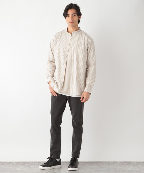 GLOBAL WORK(グローバルワーク)の「サラサマシャツ/バンドカラー/172778(シャツ/ブラウス・メンズ・ライトグレー/ベージュ/ダークブルー/チャコールグレー・LARGE/SMALL/MEDIUM/X-LARGE)」の7枚目の写真