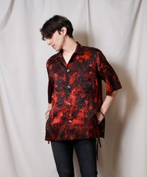 【FACTOTUM】サテンプリントショートスリーブシャツ