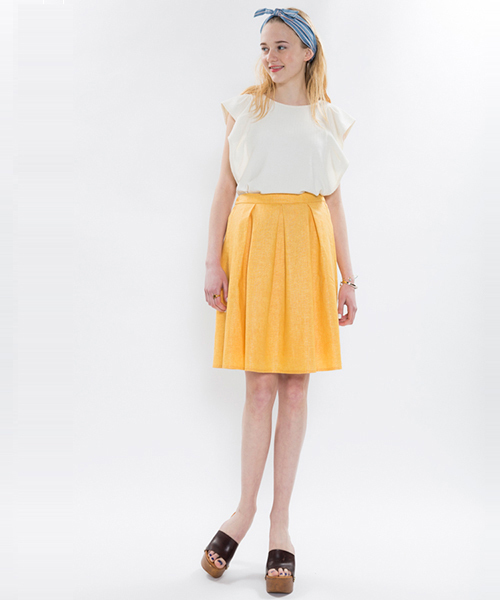 mystic（ミスティック）の「タックフレア袖プルオーバー（Tシャツ/カットソー・レディース・ブラック/ネイビー/キャメル/オフホワイト・ﾌﾘ-）」の13枚目の写真