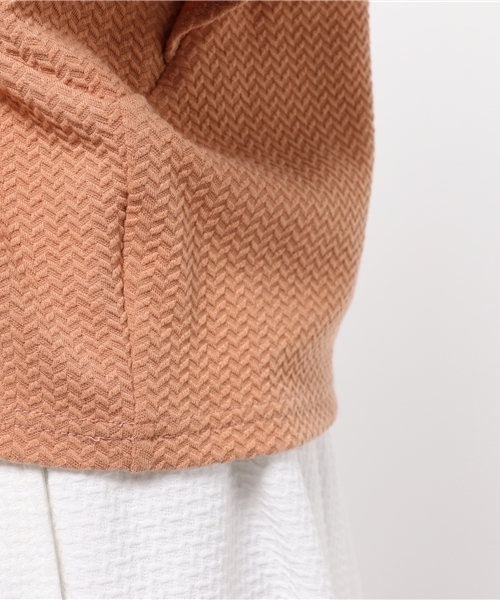 mystic（ミスティック）の「タックフレア袖プルオーバー（Tシャツ/カットソー・レディース・ブラック/ネイビー/キャメル/オフホワイト・ﾌﾘ-）」の11枚目の写真