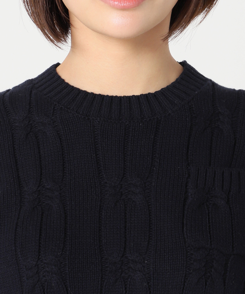 Spick & Span クルーネックリブニット チャコールグレー FREE スピック＆スパン（Spick and Span）/《WEB限定追加