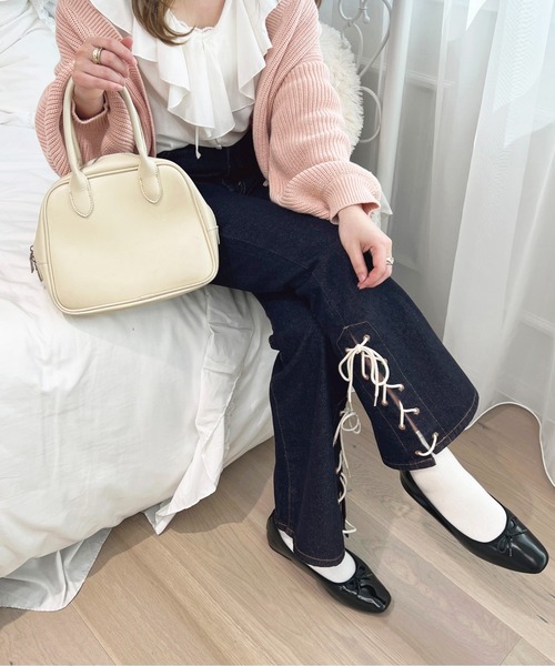 apres jour（アプレジュール）の「サイドレースアップデニムパンツ【ZOZOTOWN限定アイテム】（デニムパンツ・レディース・ライトブルー/ブラック/ダークインディゴブルー・LARGE/MEDIUM/SMALL）」の15枚目の写真