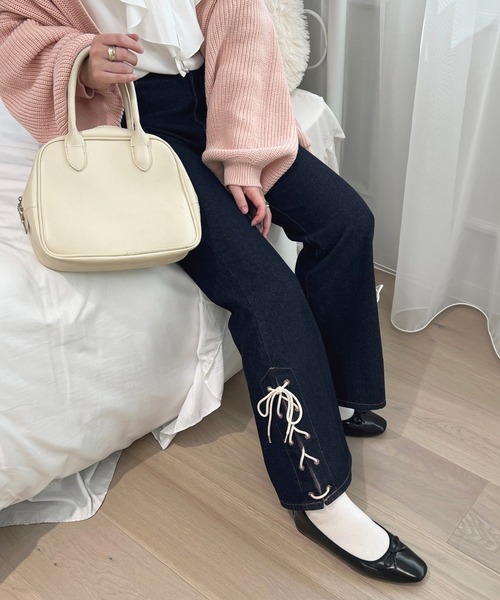 apres jour（アプレジュール）の「サイドレースアップデニムパンツ【ZOZOTOWN限定アイテム】（デニムパンツ・レディース・ライトブルー/ブラック/ダークインディゴブルー・LARGE/MEDIUM/SMALL）」の19枚目の写真