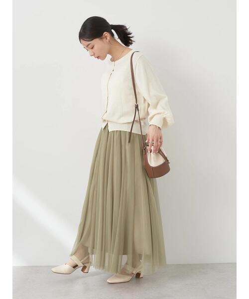 earth music&ecology（アースミュージックアンドエコロジー）の「チュールフレアスカート（スカート・レディース・ブラック/ライトベージュ/ライトグレー/カーキ・FREE）」の17枚目の写真