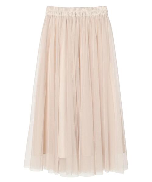 earth music&ecology（アースミュージックアンドエコロジー）の「チュールフレアスカート（スカート・レディース・ブラック/ライトベージュ/ライトグレー/カーキ・FREE）」の7枚目の写真