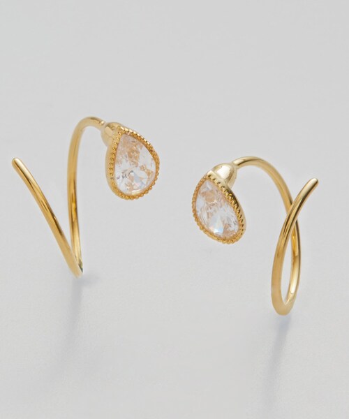 cloenc（クロエンス）の「【December】ダブルピアス／ティアドロップ（ピアス（両耳用）・レディース・シルバー/ゴールド・00）」の2枚目の写真