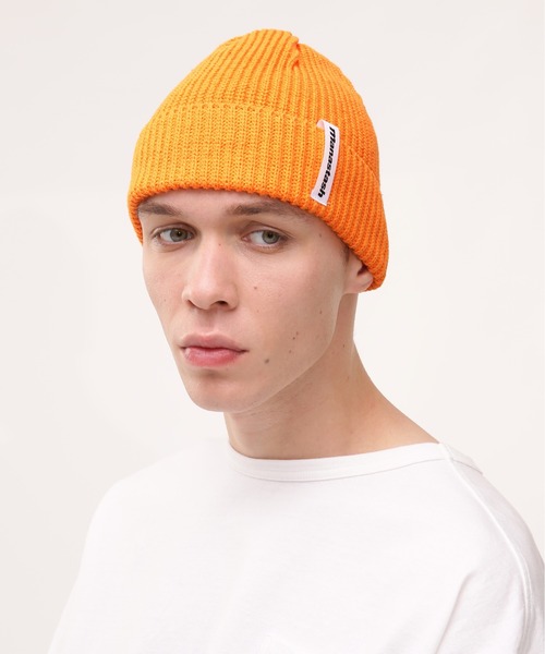 MANASTASH（マナスタッシュ）の「MANASTASH/マナスタッシュ　COTTON BEANIE コットンビーニー（ニットキャップ/ビーニー・メンズ・ブラック/グレー/グリーン/オレンジ/その他35/キナリ・F）」の5枚目の写真