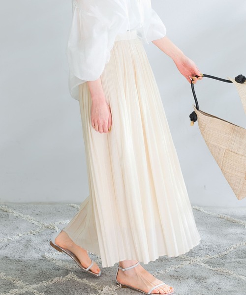 URBAN RESEARCH ROSSO WOMEN（アーバンリサーチ　ロッソ）の「ランダムプリーツスカート（スカート・レディース・ブルー/オフホワイト/オレンジ・FREE）」の20枚目の写真