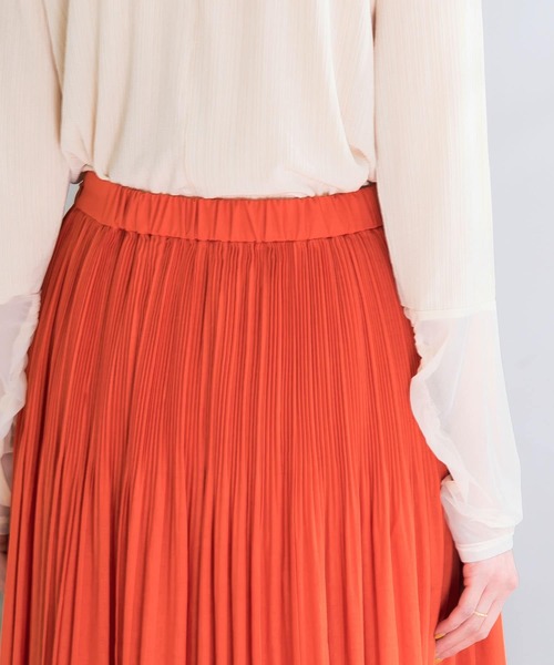 URBAN RESEARCH ROSSO WOMEN（アーバンリサーチ　ロッソ）の「ランダムプリーツスカート（スカート・レディース・ブルー/オフホワイト/オレンジ・FREE）」の13枚目の写真