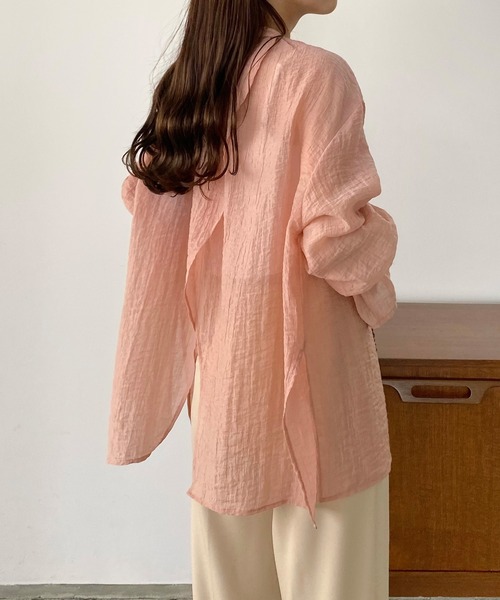 セール】バックスリットシアーシャツ（シャツ/ブラウス）｜callautia