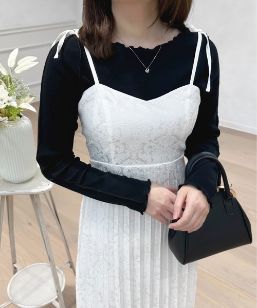 apres jour(アプレジュール)の「リブカットメロートップス【ZOZOTOWN限定アイテム】(Tシャツ/カットソー・レディース・オフホワイト/ブラック/ラベンダー・X-LARGE/フリー)」の11枚目の写真