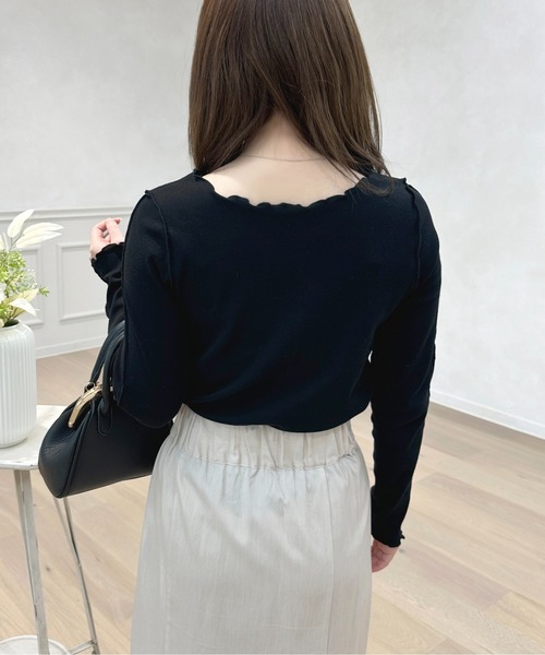 apres jour(アプレジュール)の「リブカットメロートップス【ZOZOTOWN限定アイテム】(Tシャツ/カットソー・レディース・オフホワイト/ブラック/ラベンダー・X-LARGE/フリー)」の17枚目の写真