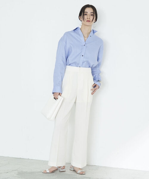 NOLLEY’S(ノーリーズ)の「◇【WEB限定】リネンライクハイウエストワイドパンツ(その他パンツ・レディース・ライトグレー/オフホワイト/イエロー/ネイビー/ロイヤルブルー・36/34/38/40)」の13枚目の写真
