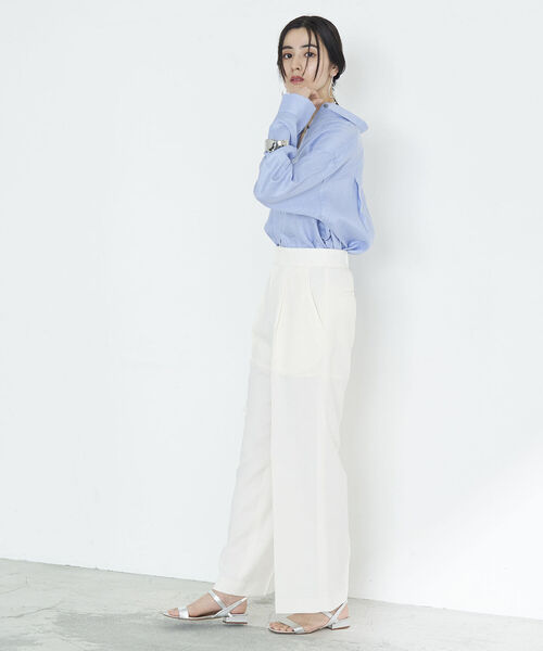 NOLLEY’S(ノーリーズ)の「◇【WEB限定】リネンライクハイウエストワイドパンツ(その他パンツ・レディース・ライトグレー/オフホワイト/イエロー/ネイビー/ロイヤルブルー・36/34/38/40)」の14枚目の写真