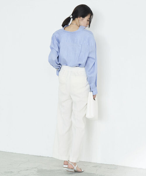 NOLLEY’S(ノーリーズ)の「◇【WEB限定】リネンライクハイウエストワイドパンツ(その他パンツ・レディース・ライトグレー/オフホワイト/イエロー/ネイビー/ロイヤルブルー・36/34/38/40)」の15枚目の写真