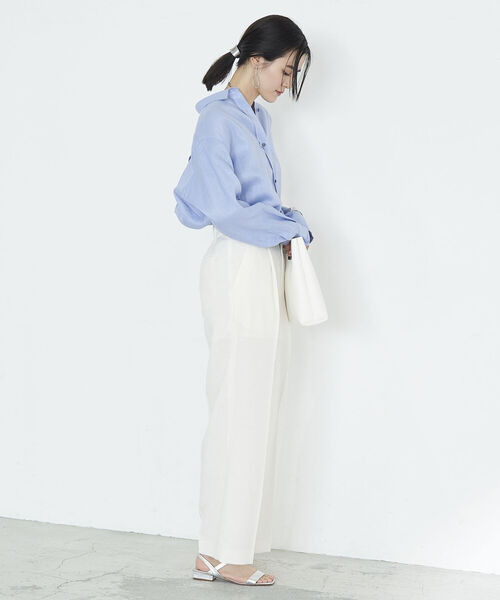 NOLLEY’S(ノーリーズ)の「◇【WEB限定】リネンライクハイウエストワイドパンツ(その他パンツ・レディース・ライトグレー/オフホワイト/イエロー/ネイビー/ロイヤルブルー・36/34/38/40)」の16枚目の写真