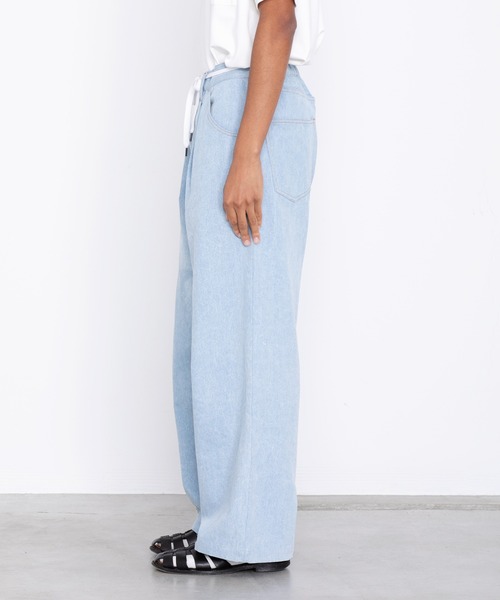 VICTIM（ヴィクティム）の「VICTIM ヴィクティム / WIDE DENIM PANTS ワイドデニムパンツ / VTM-23-P-023（デニムパンツ・メンズ・ブラック/ライトブルー・MEDIUM/X-LARGE/LARGE）」の3枚目の写真