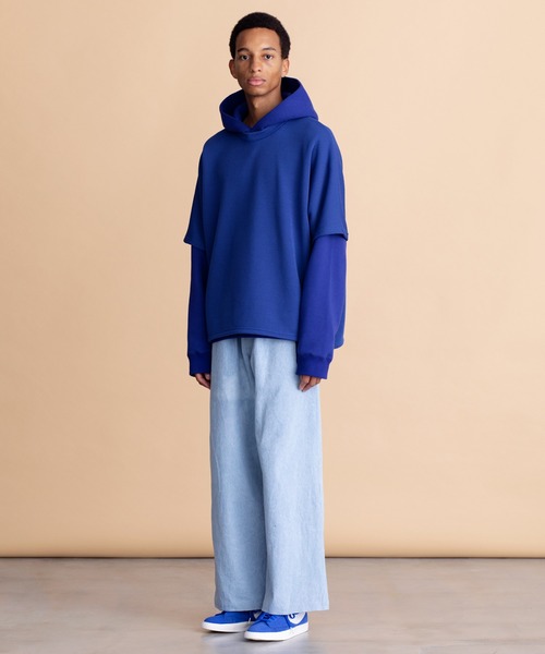 VICTIM（ヴィクティム）の「VICTIM ヴィクティム / WIDE DENIM PANTS ワイドデニムパンツ / VTM-23-P-023（デニムパンツ・メンズ・ブラック/ライトブルー・MEDIUM/X-LARGE/LARGE）」の7枚目の写真