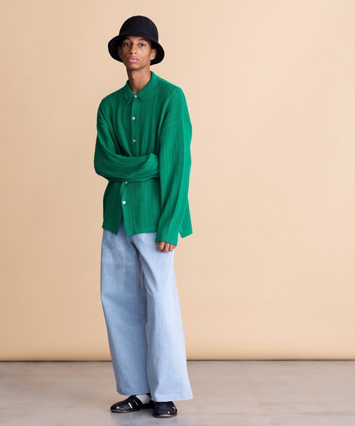 VICTIM（ヴィクティム）の「VICTIM ヴィクティム / WIDE DENIM PANTS ワイドデニムパンツ / VTM-23-P-023（デニムパンツ・メンズ・ブラック/ライトブルー・MEDIUM/X-LARGE/LARGE）」の9枚目の写真