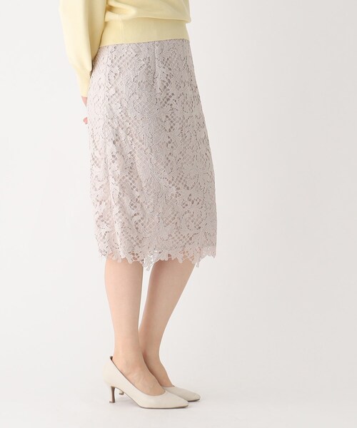 index（インデックス）の「◆≪新色追加≫リーフレースタイトスカート【洗濯機洗い可】（スカート・レディース・ナチュラル/チャコールグレー/ライトブルー/パープル系・40/38/42/36）」の13枚目の写真