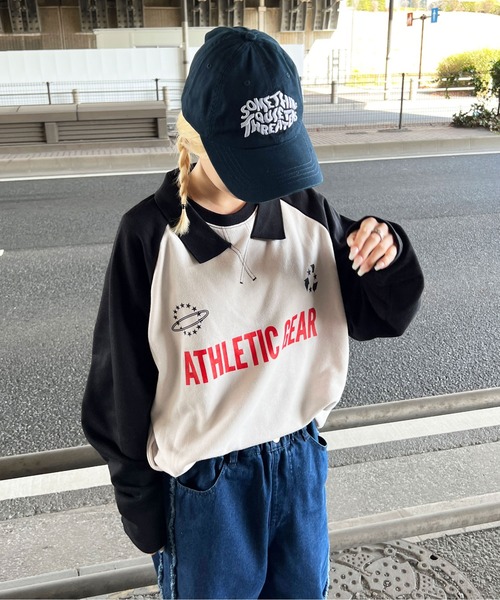 sedacle(セダクル)の「襟付きラグランロンT(Tシャツ/カットソー・メンズ・オフホワイト/グリーン・MEDIUM/LARGE)」の2枚目の写真