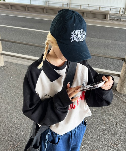 sedacle(セダクル)の「襟付きラグランロンT(Tシャツ/カットソー・メンズ・オフホワイト/グリーン・MEDIUM/LARGE)」の3枚目の写真
