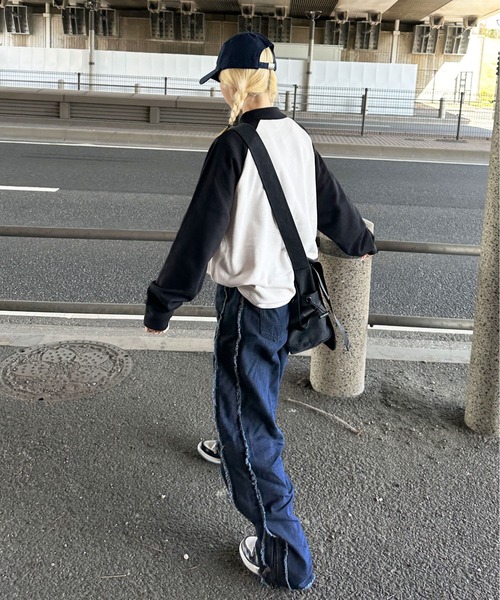 sedacle(セダクル)の「襟付きラグランロンT(Tシャツ/カットソー・メンズ・オフホワイト/グリーン・MEDIUM/LARGE)」の10枚目の写真