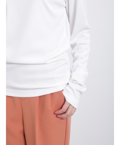 Samansa Mos2 blue（サマンサモスモスブルー）の「モックネックリブプルオーバー（Tシャツ/カットソー・レディース・オフホワイト/ブラック/ライトベージュ・MEDIUM/LARGE）」の20枚目の写真