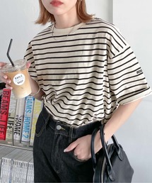 ネームタグアソートパネルボーダーTシャツ