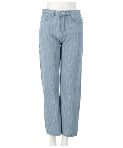 anap mimpi（アナップミンピ）の「ストライプデニムパンツ（デニムパンツ・レディース・ライトブルー・S/M）」の2枚目の写真