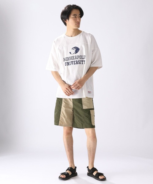 niko and...（ニコアンド）の「ピグメントフットボールTシャツ（Tシャツ/カットソー・メンズ・グリーン/イエロー/オフホワイト/ネイビー・MEDIUM/LARGE）」の17枚目の写真