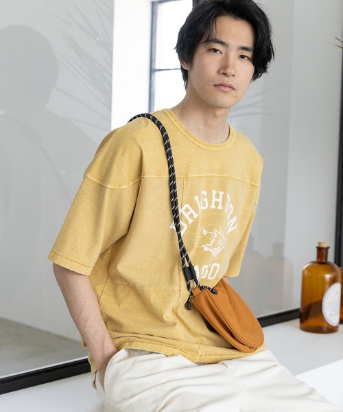 niko and...（ニコアンド）の「ピグメントフットボールTシャツ（Tシャツ/カットソー・メンズ・グリーン/イエロー/オフホワイト/ネイビー・MEDIUM/LARGE）」の16枚目の写真