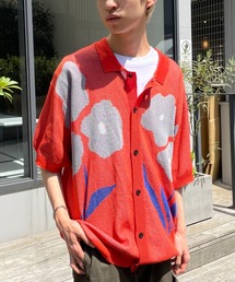 CIAOPANIC | フラワージャガードサマーニットポロカーディガン(カーディガン/ボレロ)