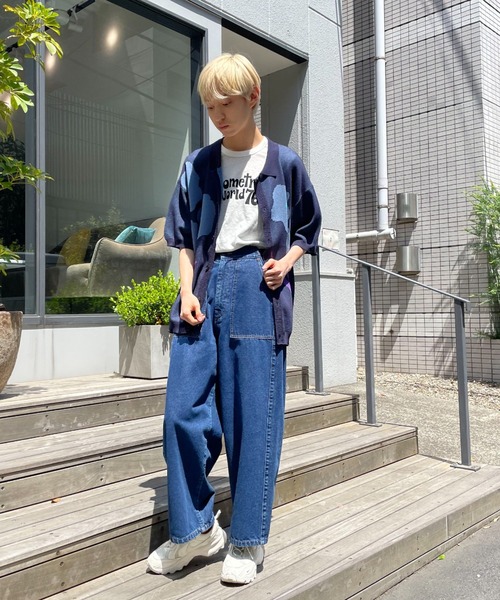 CIAOPANIC（チャオパニック）の「フラワージャガードサマーニットポロカーディガン（カーディガン/ボレロ・レディース・アイボリー/ネイビー/オレンジ/ミント/グレー・MEDIUM/LARGE）」の9枚目の写真