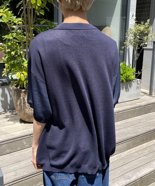 CIAOPANIC（チャオパニック）の「フラワージャガードサマーニットポロカーディガン（カーディガン/ボレロ・レディース・アイボリー/ネイビー/オレンジ/ミント/グレー・MEDIUM/LARGE）」の18枚目の写真