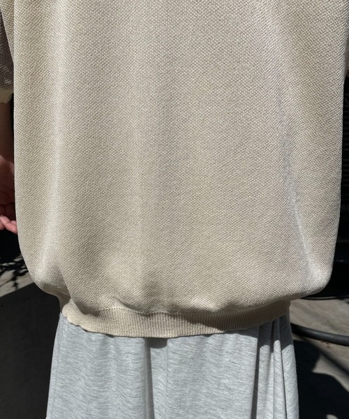 CIAOPANIC（チャオパニック）の「フラワージャガードサマーニットポロカーディガン（カーディガン/ボレロ・レディース・アイボリー/ネイビー/オレンジ/ミント/グレー・MEDIUM/LARGE）」の8枚目の写真