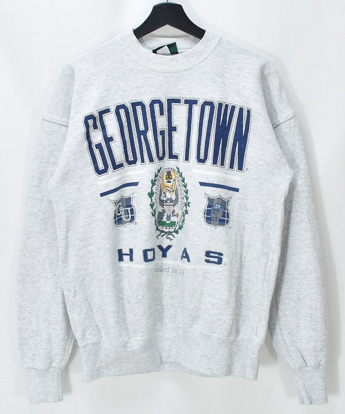 American Eagle(アメリカンイーグル)の「【ヴィンテージ古着】90s AMERICAN EAGLE GEORGETOWN カレッジプリント クルーネックスウェット USA製(スウェット・メンズ・グレー・LARGE)」の1枚目の写真