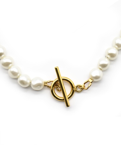 LHME（エルエイチエムイー）の「【WEB限定】”MELLOW”バロックパールネックレス/サージカルステンレス（金属アレルギー対応）【LHME / エルエイチエムイー】（ネックレス・レディース・ホワイト×ゴールド・43cm）」の13枚目の写真