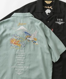 AVIREX | 【AVIREX/アビレックス】「JAPAN」鷹龍デザイン オープンカラー エンブロイダリーシャツ/半袖シャツ/刺繍(シャツ/ブラウス)
