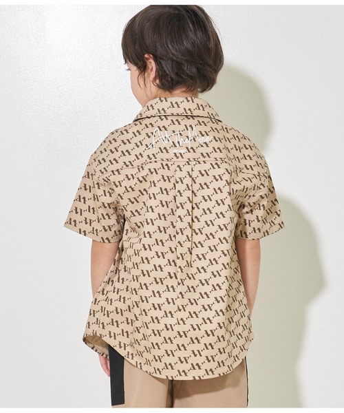 ANAP kids（アナップキッズ）の「モノグラムデニムシャツ【親子・ジュニアお揃い】（シャツ/ブラウス・キッズ・ブルー/ベージュ・130cm/110cm/120cm）」の5枚目の写真