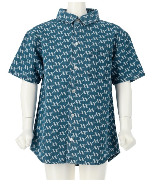 ANAP kids（アナップキッズ）の「モノグラムデニムシャツ【親子・ジュニアお揃い】（シャツ/ブラウス・キッズ・ブルー/ベージュ・130cm/110cm/120cm）」の10枚目の写真