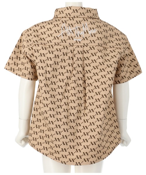 ANAP kids（アナップキッズ）の「モノグラムデニムシャツ【親子・ジュニアお揃い】（シャツ/ブラウス・キッズ・ブルー/ベージュ・130cm/110cm/120cm）」の11枚目の写真