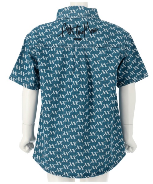 ANAP kids（アナップキッズ）の「モノグラムデニムシャツ【親子・ジュニアお揃い】（シャツ/ブラウス・キッズ・ブルー/ベージュ・130cm/110cm/120cm）」の12枚目の写真