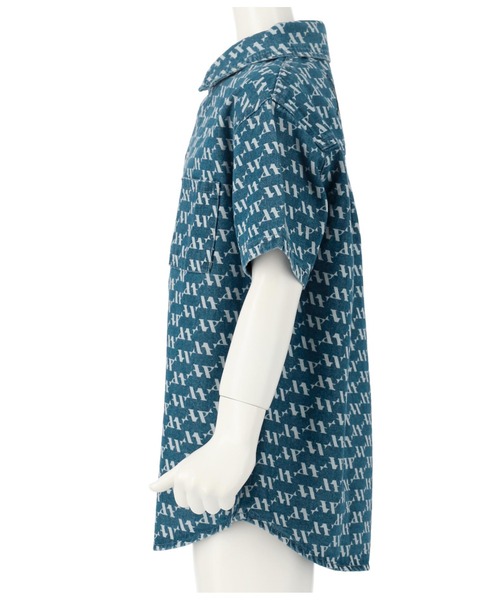 ANAP kids（アナップキッズ）の「モノグラムデニムシャツ【親子・ジュニアお揃い】（シャツ/ブラウス・キッズ・ブルー/ベージュ・130cm/110cm/120cm）」の13枚目の写真