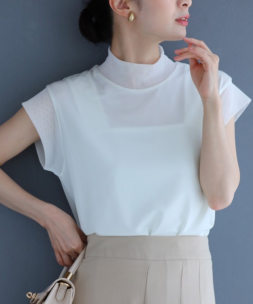 cawaii（カワイイ）の「新・スタメンTシャツシアー袖トップス（Tシャツ/カットソー・レディース・ホワイト/ブラック/マジェンタ/ブルー・FREE）」の2枚目の写真