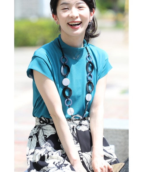 cawaii（カワイイ）の「新・スタメンTシャツシアー袖トップス（Tシャツ/カットソー・レディース・ホワイト/ブラック/マジェンタ/ブルー・FREE）」の6枚目の写真